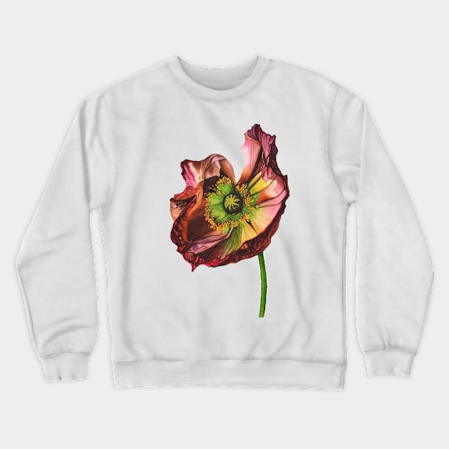 Oriental Poppy Crewneck Sweatshirt by Irsaervin